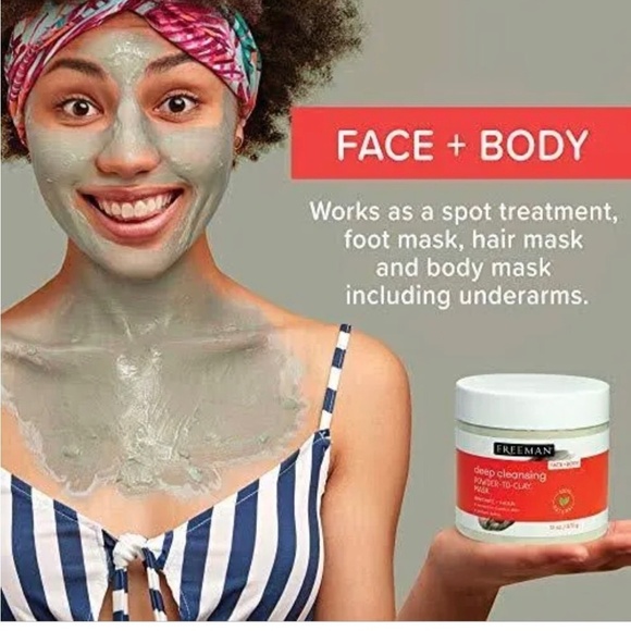 Freeman Bentonite and Kaolin Powder to Clay‎ Face and Body Mask 13oz new - Picture 7 of 10